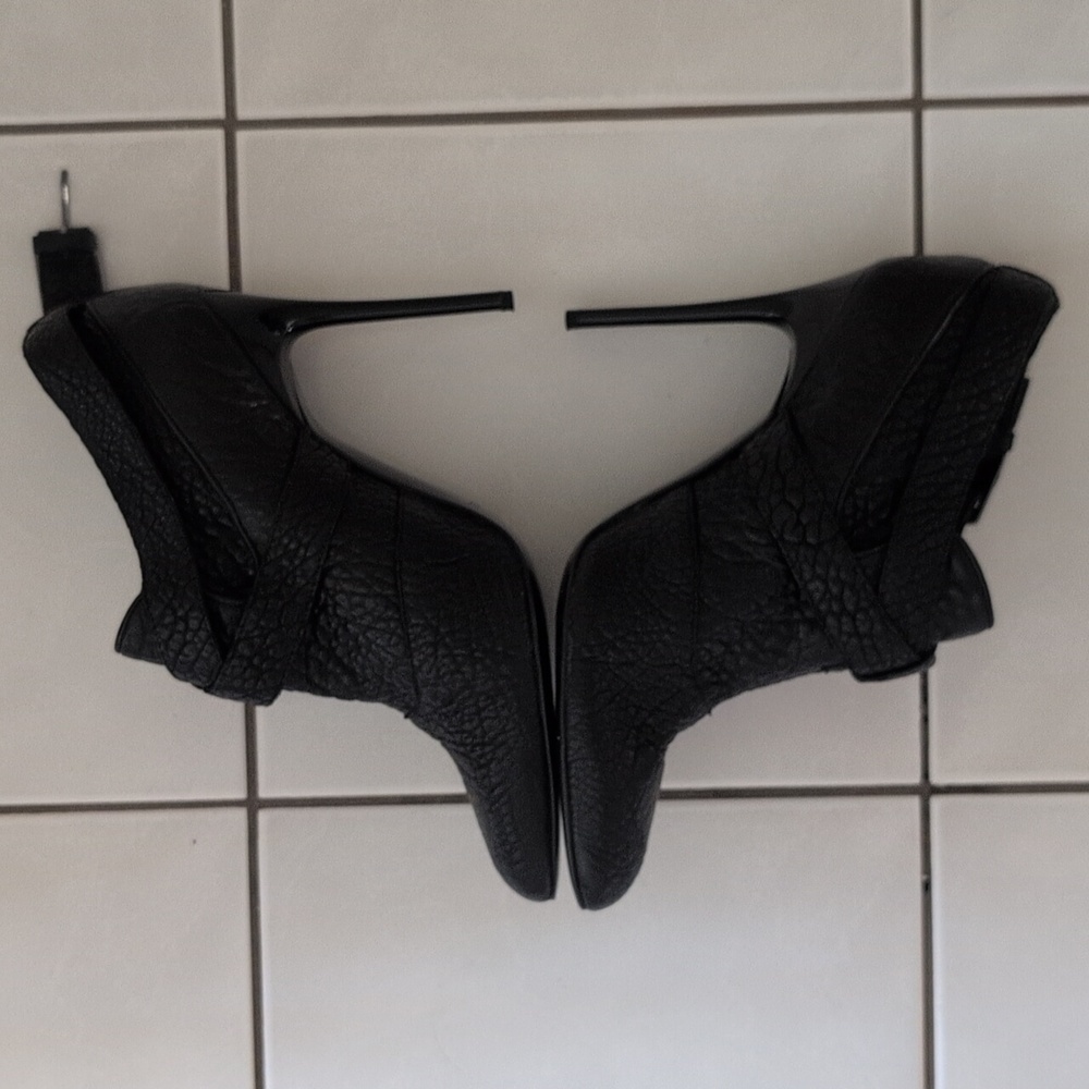 NWOT s.8.5 7 For All Mankind Eden Black Textured Women's Boots - Picture 4 of 8